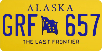 AK license plate GRF657