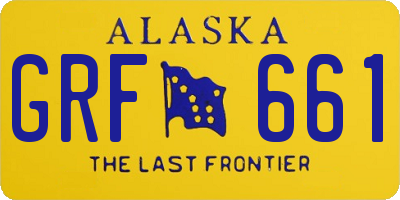 AK license plate GRF661