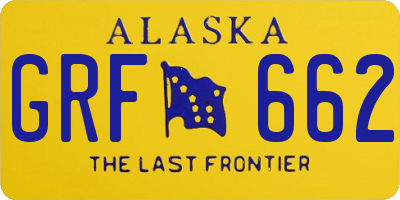 AK license plate GRF662