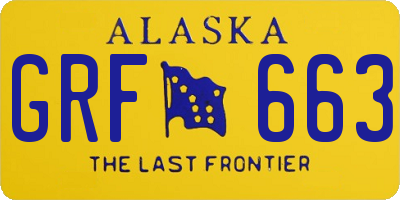 AK license plate GRF663