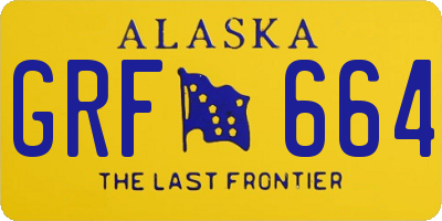 AK license plate GRF664