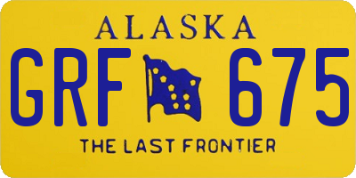 AK license plate GRF675