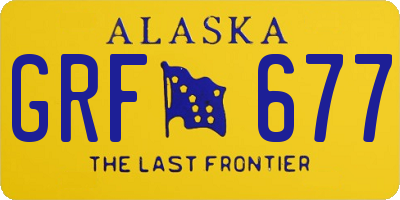 AK license plate GRF677