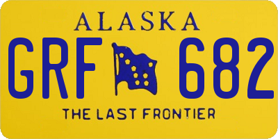 AK license plate GRF682