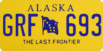 AK license plate GRF693