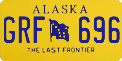 AK license plate GRF696