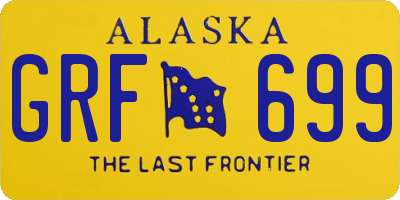 AK license plate GRF699