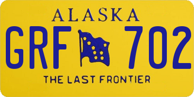 AK license plate GRF702