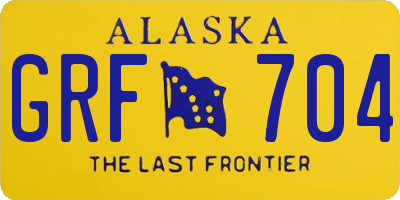 AK license plate GRF704