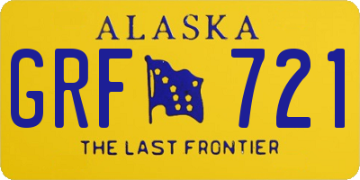 AK license plate GRF721