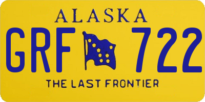 AK license plate GRF722