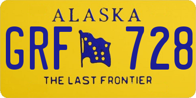 AK license plate GRF728