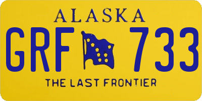 AK license plate GRF733