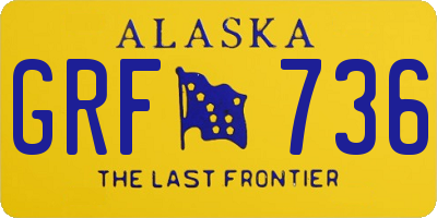 AK license plate GRF736
