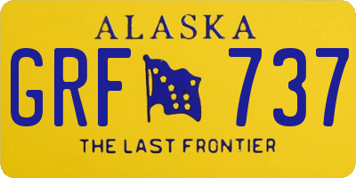 AK license plate GRF737