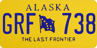 AK license plate GRF738