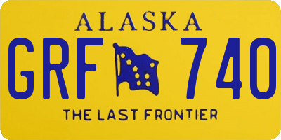 AK license plate GRF740