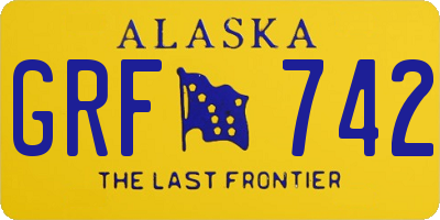 AK license plate GRF742