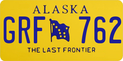 AK license plate GRF762