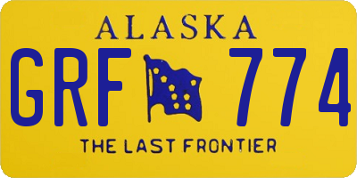 AK license plate GRF774