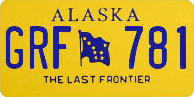 AK license plate GRF781