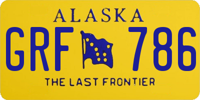 AK license plate GRF786