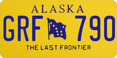 AK license plate GRF790