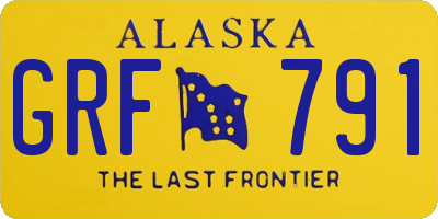 AK license plate GRF791