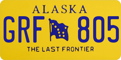 AK license plate GRF805