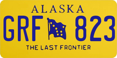 AK license plate GRF823