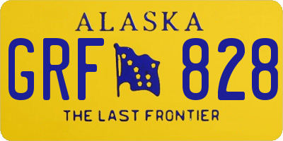AK license plate GRF828