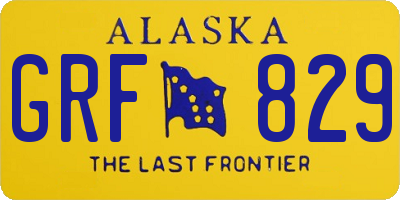AK license plate GRF829