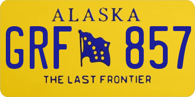 AK license plate GRF857