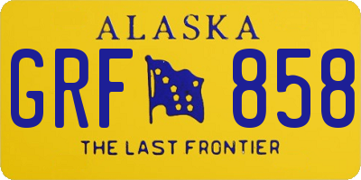 AK license plate GRF858