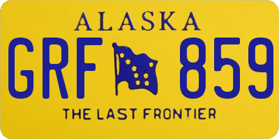 AK license plate GRF859