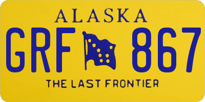 AK license plate GRF867