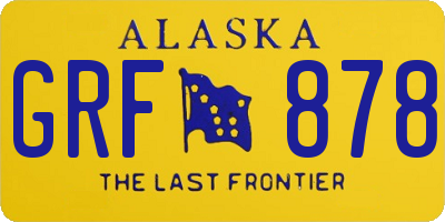 AK license plate GRF878