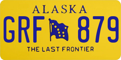 AK license plate GRF879