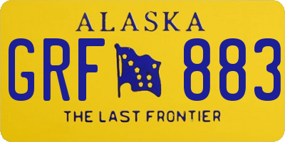 AK license plate GRF883