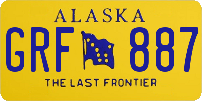AK license plate GRF887