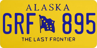 AK license plate GRF895
