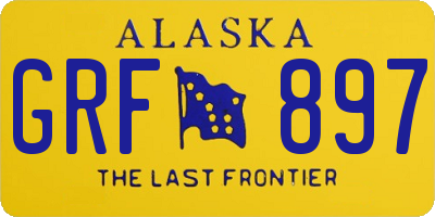 AK license plate GRF897