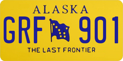 AK license plate GRF901