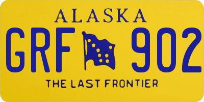 AK license plate GRF902