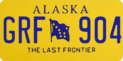AK license plate GRF904