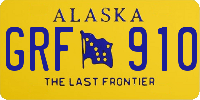 AK license plate GRF910