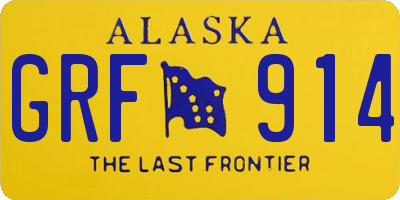 AK license plate GRF914