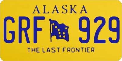 AK license plate GRF929