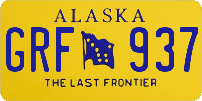 AK license plate GRF937