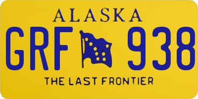 AK license plate GRF938